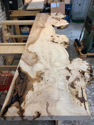 Kastanje Boomstam Plank - 210x35/60 - 6cm dik beschikbaar voor biedingen