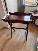 Vintage Butlertray / dienbladtafel, Gebruikt, 55 tot 75 cm, Rechthoekig, Hout