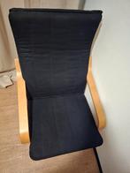 Zwarte stoel met houten frame, Ophalen, Hout, Gebruikt, Zwart