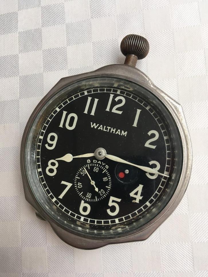 Vintage Waltham klok  uit Amerikaanse bommenwerper (WW II), Antiek en Kunst, Antiek | Klokken, Ophalen