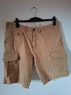 Beige of kaki korte broek. H&M LOGG. Maat 34. Taillemaat: 92, Kleding | Heren, Ophalen of Verzenden, Zo goed als nieuw, Beige