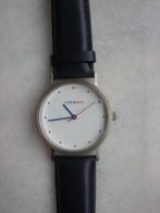 PTT Post Quartz horloge met leren bandje  , Overige merken, Leer, Staal, Polshorloge