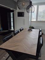 Complete tafel set met 6 stoelen en 2 lampen, Huis en Inrichting, Tafels | Eettafels, 100 tot 150 cm, 200 cm of meer, Ophalen of Verzenden