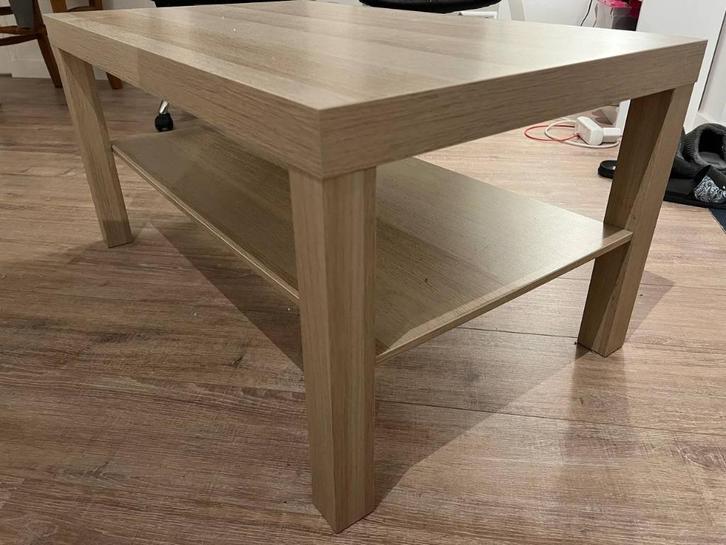 Salontafel, wit gelazuurd eikeneffect, Huis en Inrichting, Bureaus, Zo goed als nieuw, Ophalen