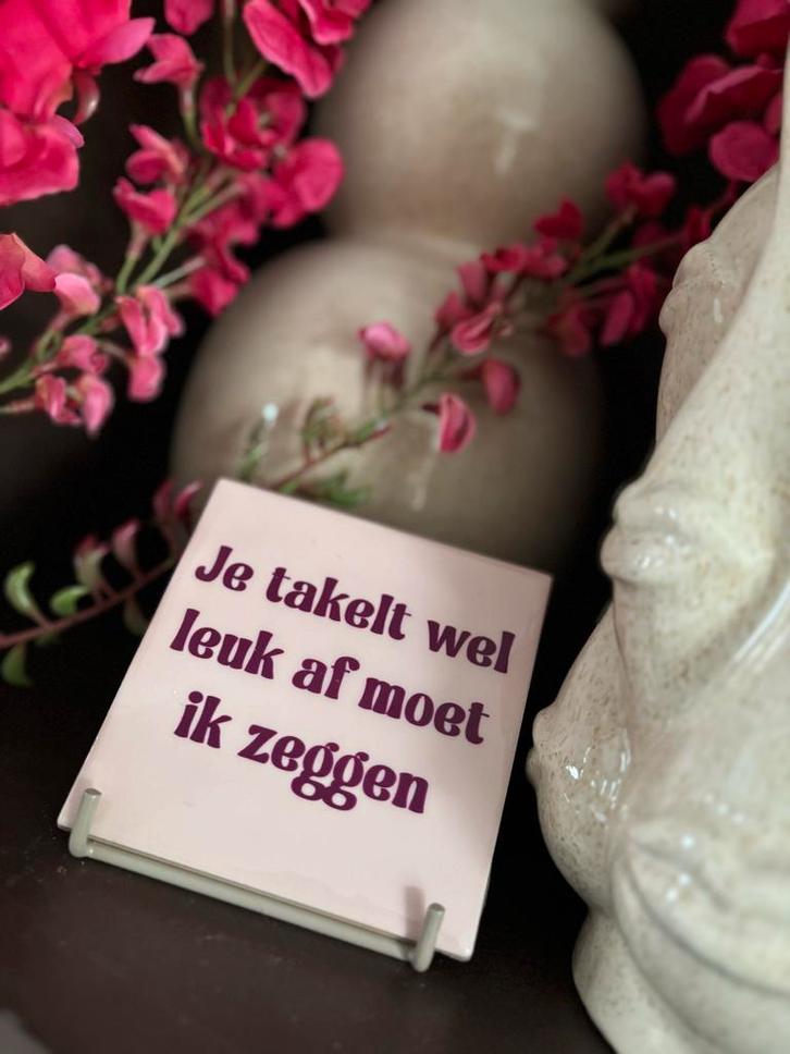 Grappige Tegeltjes met Spreuken / tegeltjes / quotes / nieuw, Huis en Inrichting, Woonaccessoires | Tekstborden en Spreuken, Nieuw