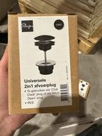 Plieger 2in1 Afvoerplug Roma - Mat Zwart - Nieuw, Ophalen, Nieuw, Rvs, Wastafel