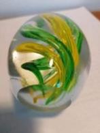 Paperweight eivormig. Glaskunst, Antiek en Kunst, Antiek | Glas en Kristal, Ophalen of Verzenden