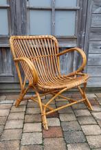 Vintage, rotan stoel, Rohé Noordwolde jaren 50, Huis en Inrichting, Stoelen, Ophalen, Gebruikt, Bruin, Riet of Rotan