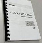 NIKON COOLPIX S3500 Camera uitgebreide handleiding - geprint, Verzamelen, Ophalen of Verzenden, A, A, A