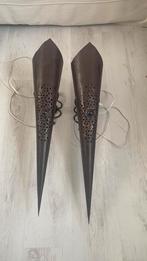 2 Prachtige wandlampen  roest ,Ibiza stijl, Huis en Inrichting, Lampen | Wandlampen, Ophalen, Zo goed als nieuw, Metaal