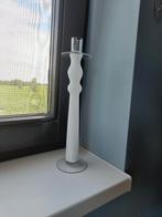 Kandelaar opaline glaswerk swirl murano stijl, Overige materialen, 25 tot 50 cm, Wit, Ophalen of Verzenden