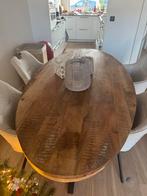 Eettafel ovaal, 78x200x100 mangohout zgan, Ophalen, 100 tot 150 cm, 200 cm of meer, Zo goed als nieuw