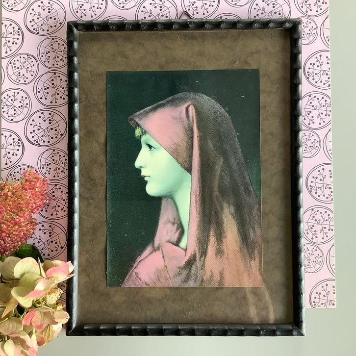 Mooie oude PRENT van “FABIOLA”, Antiek en Kunst, Antiek | Woonaccessoires, Ophalen of Verzenden