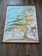 Oude wandkaart van Nederland, Antiek en Kunst, Antiek | Schoolplaten, Ophalen, Aardrijkskunde