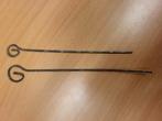 Bbq pennen.      2 X met kruloog.  Lengte per spies: 18 cm., Ophalen of Verzenden, Zo goed als nieuw