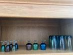 15 gekleurde oude glazen, Antiek en Kunst, Antiek | Glas en Kristal, Ophalen