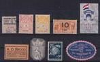 B45) NL 9 oudere vignetten oa radiozegel, Ophalen of Verzenden, T/m 1940, Gestempeld