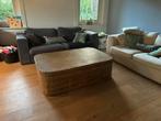 Rieten salontafel met opberg ruimte, Ophalen, 100 tot 150 cm, 50 tot 100 cm, Zo goed als nieuw