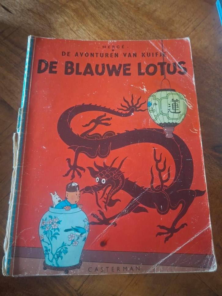 Kuifje - De Blauwe Lotus, Boeken, Stripboeken, Gelezen, Eén stripboek, Ophalen of Verzenden