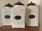 3 Stenen Voorraadpotten koffie Thee Suiker 20cm 9cm, Huis en Inrichting, Ophalen of Verzenden, Nieuw, Overige stijlen, Overige typen