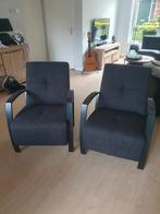 Set van 2 moderne fauteuils, grijs, Huis en Inrichting, Fauteuils, Ophalen, Minder dan 75 cm, Zo goed als nieuw, 50 tot 75 cm