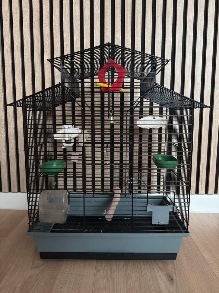 Beeztees Vogelkooi  + Toebehoren – Compleet Pakket!, Dieren en Toebehoren, Vogels | Hokken en Kooien, Zo goed als nieuw, Vogelkooi