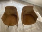 2 x Eetkamerstoel met armleuning merk Mowkan kleur SAND, Huis en Inrichting, Stoelen, Ophalen, Gebruikt, Twee, Overige kleuren