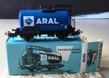 MäRKLIN H0 # 4646 KETELWAGEN ARAL BLAUW DB 1972 N in OVP beschikbaar voor biedingen