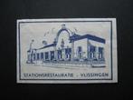 1828 Vlissingen - Stationsrestauratie, Verzamelen, Suikerzakjes, Nederland, Verzenden