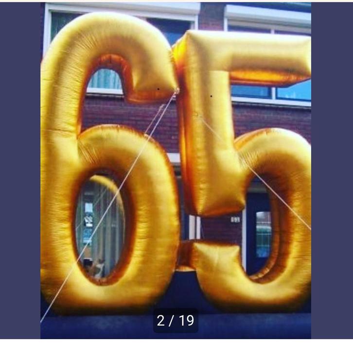 Abraham/Sarah versiering - 65 jaar! Te koop, Hobby en Vrije tijd, Feestartikelen, Gebruikt, Versiering, Verjaardag, Ophalen