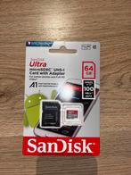 SanDisk microSDXC met adapter, Nieuw, 64 GB, Ophalen of Verzenden, MicroSDXC