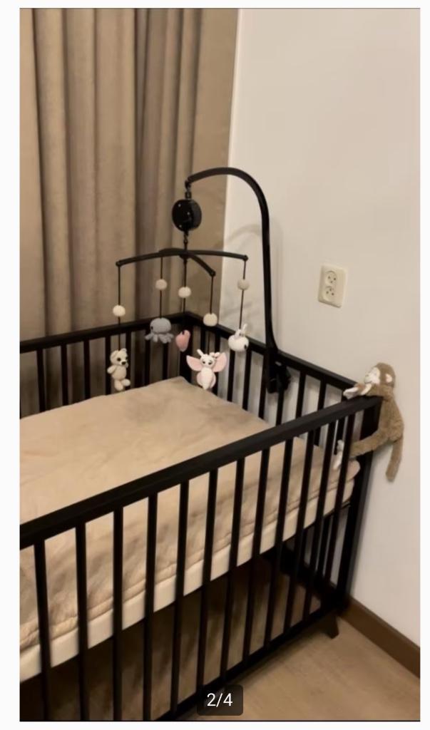 Bopita zwarte box, Kinderen en Baby's, Boxen, Gebruikt, In hoogte verstelbaar, Ophalen