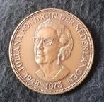 penning Juliana 25 jaar Koninging 1948-1973, Ophalen of Verzenden, Brons, Nederland