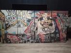 Canvas 4 luik. Graffiti. George Clinton/Funkadelic 200x100cm, Ophalen