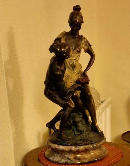 Brons beeld man en vrouw, Huis en Inrichting, Woonaccessoires | Boeddhabeelden, Zo goed als nieuw, Ophalen