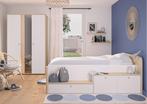 Matis kajuitbed - 90x200 - Wit/kastanje, Kinderen en Baby's, Kinderkamer | Bedden
