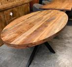 Ovale mangohouten eettafel 200 cm, Huis en Inrichting, Tafels | Eettafels, 100 tot 150 cm, 200 cm of meer, Ophalen of Verzenden