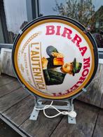 Super gave dubbele birra moretti lichtbak, Ophalen of Verzenden, Zo goed als nieuw, Reclamebord, Plaat of Schild, Overige merken