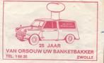 van Orsouw banketbakker Zwolle - 25 jaar - bakkersmuts, Verzamelen, Ophalen of Verzenden