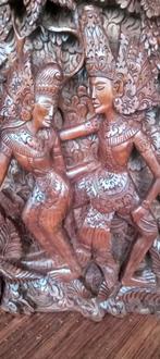 Balinees Houten Paneel 50cm hoog 32 cm breed.4 cm dik, Ophalen of Verzenden