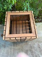 Plantenbak voor binnen/buiten - Hout 59cm hoog, Tuin en Terras, Bloembakken en Plantenbakken, Tuin, Minder dan 60 cm, Vierkant