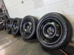 set 16 inch velgen 4x108 Michelin winterbanden, 215 mm, 16 inch, Banden en Velgen, Winterbanden