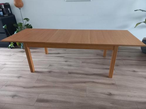 Uitschuifbare eettafel met 4 stoelen, Huis en Inrichting, Tafels | Eettafels, Gebruikt, 50 tot 100 cm, Vijf personen of meer, Rechthoekig