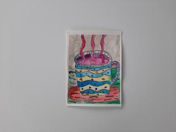 Schilderij koffiemok 25 beschikbaar voor biedingen