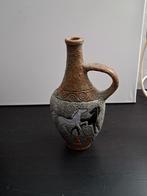 Vintage keramieken vaas met paarden, Antiek en Kunst, Ophalen of Verzenden