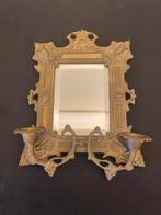 Jugendstil Spiegel met Kandelaars - Koper, Antiek en Kunst, Ophalen of Verzenden, Rechthoekig, Minder dan 50 cm, Minder dan 100 cm