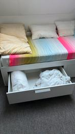 Ikea hemnes logeerbed + 2 matrassen, Ophalen, Verstelbaar, Tweepersoons, Zo goed als nieuw