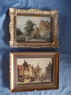 prent antiek lijst springer goudkleurig lijsten prenten oud, Gebruikt, Ophalen of Verzenden, Voor 1940, Prent
