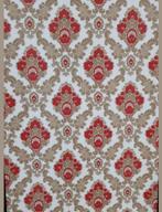 13999 behang barok dessin roodbeige klassiek stijlvol swiet, Ophalen of Verzenden, 50 tot 75 m², Beige