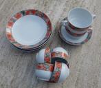 Bavaria Wunsiedel Servies Wit met Oranje / Blauwe rand, Huis en Inrichting, Keuken | Servies, Nieuw, Ophalen of Verzenden, Bord(en)